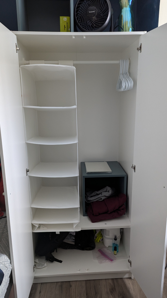 White Ikea Wardrobe with Mirror - photo 2