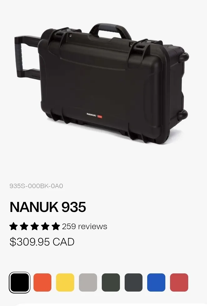 Nanuk 935 Hard Case Rolling Carry-on Suitcase image indicator(6)