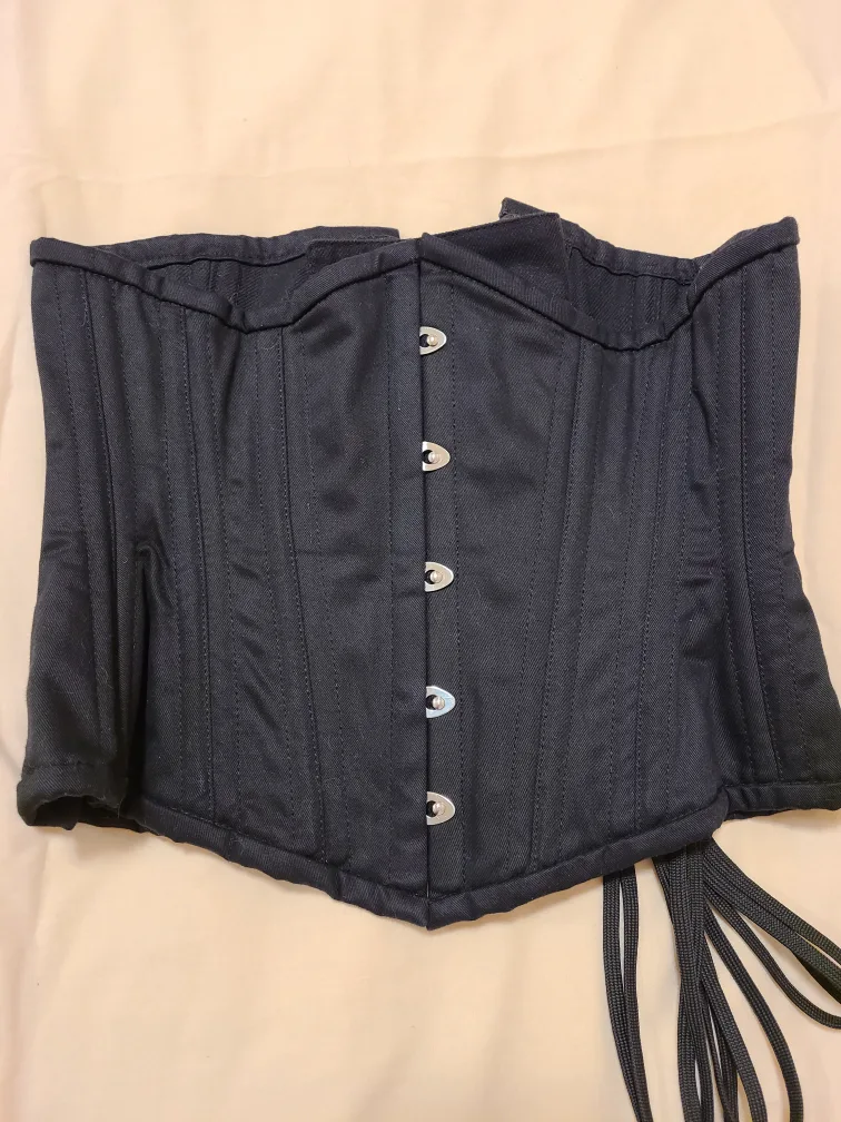Black Cotton Underbust Corset image indicator(2)