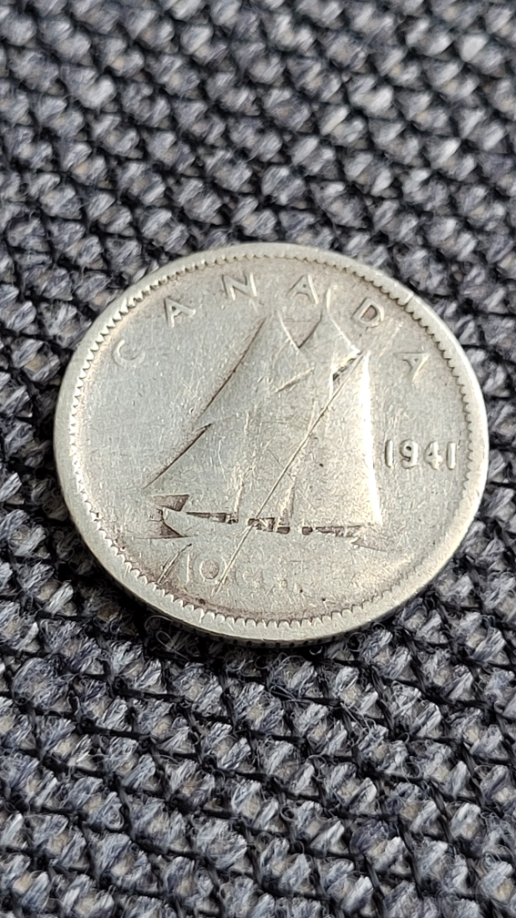 1941 Canadian Ten Cent Piece - photo 2