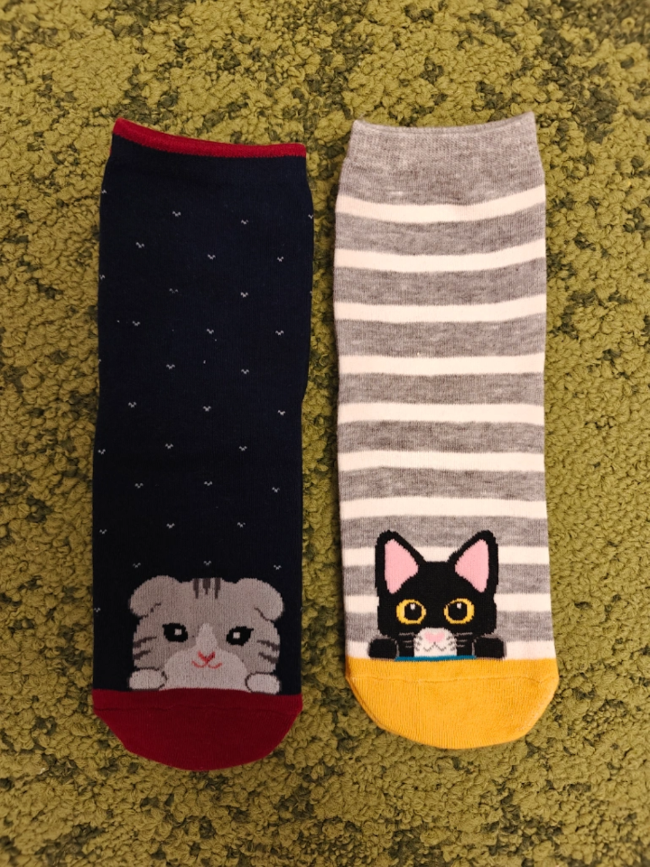 🌟New - Cute Cat Socks - Pair of Ankle Socks