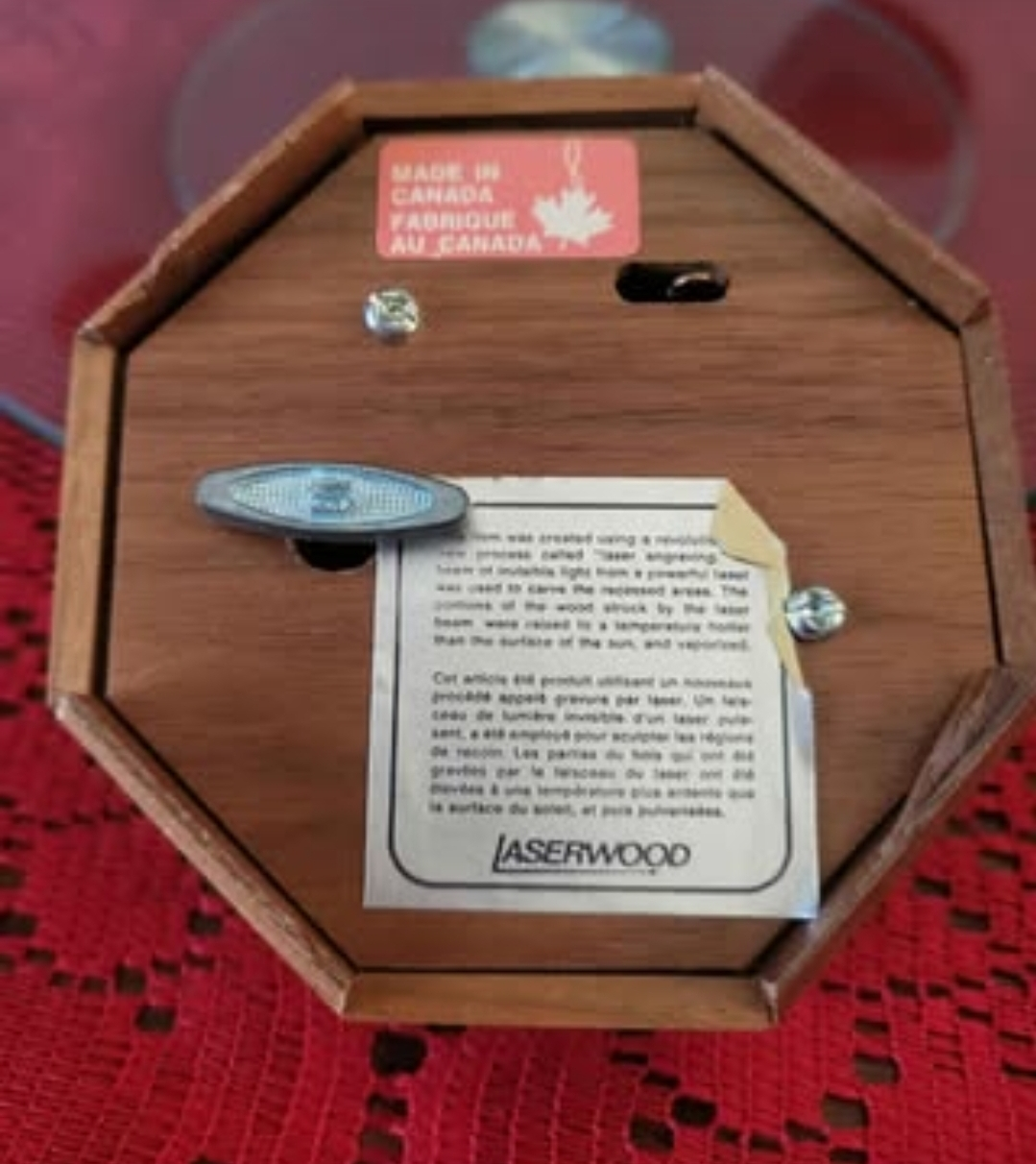 Vintage Laserwood Music Box - Unicorn and Castle Design - photo 3