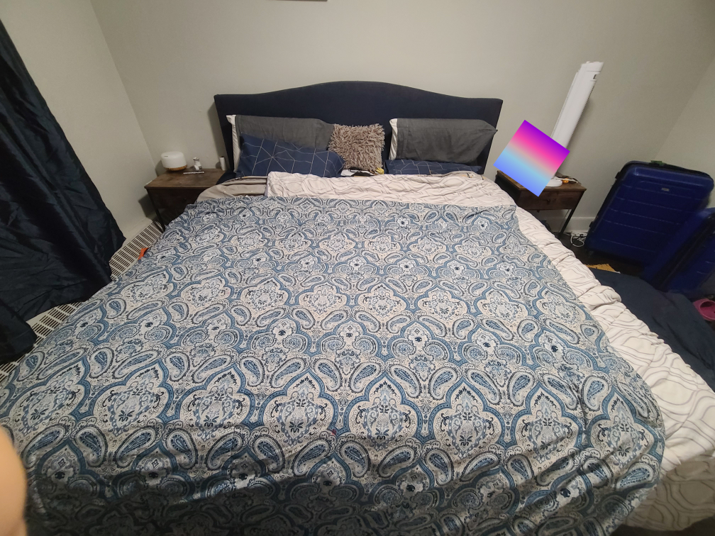 King Size California memory foam bed with memory foam pillow