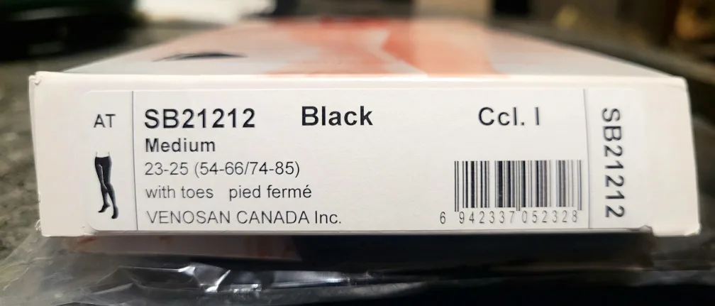 VENOSAN Fashion Compression Stockings - Black, Medium image indicator(3)