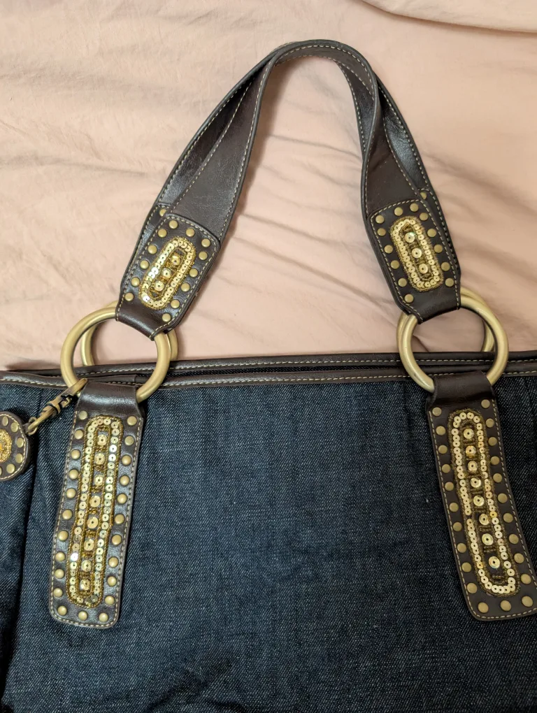 Franco Sarto Denim Tote Bag image indicator(3)