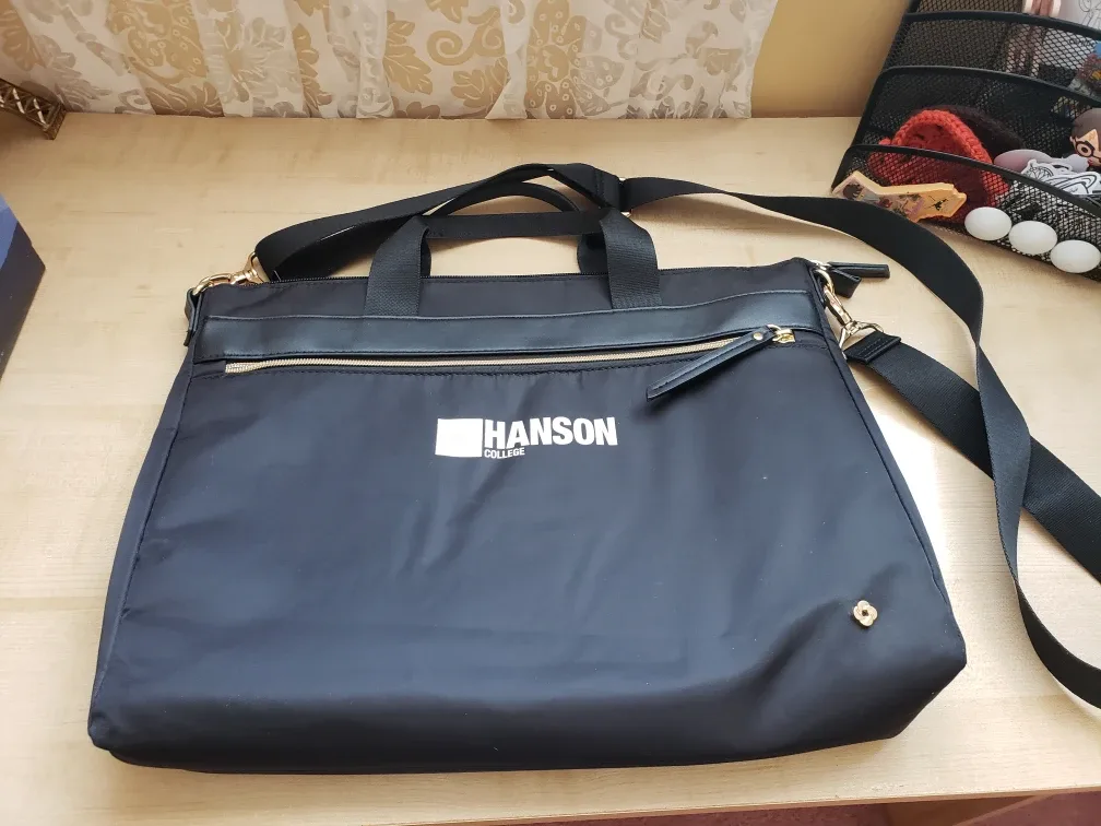 Black Hanson College Laptop Tote Bag image indicator(2)