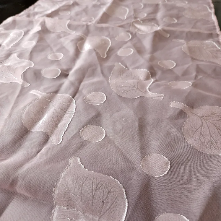 Dusty Rose Table Runner with Leaf Design image indicator(3)