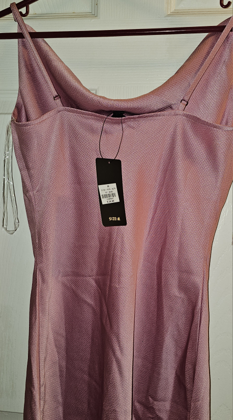 Dusty Rose Mini Slip Dress - Size M - photo 4