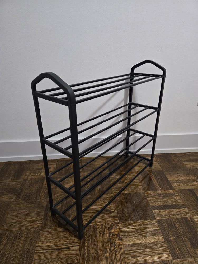 Black  3-Tier Shoe Rack