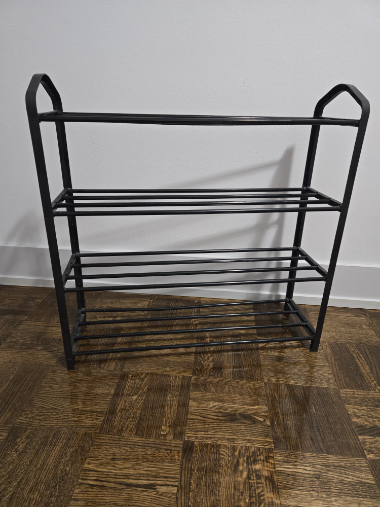 Black  3-Tier Shoe Rack - photo 2