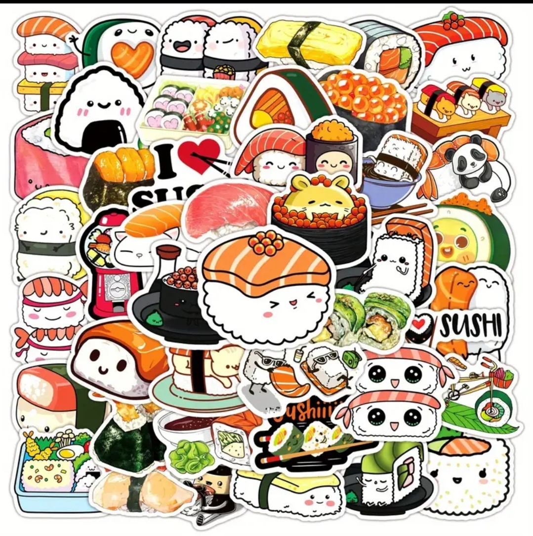 Sushi stickers 25 pcs