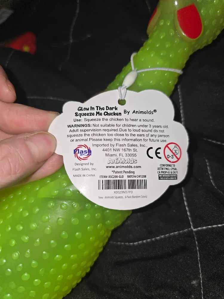 Animolds Squeeze Me Chicken Glow in the Dark Toy image indicator(4)