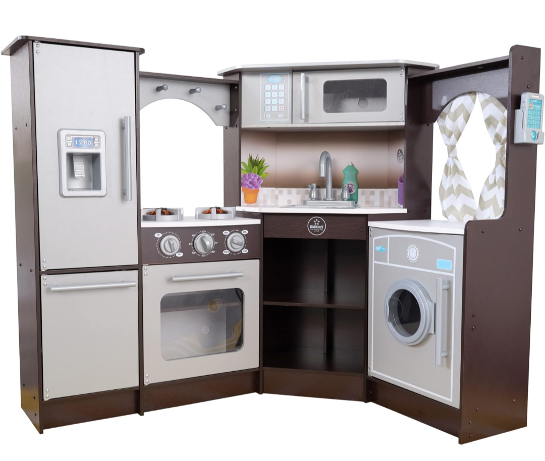 Play Kitchen with food toys included.
