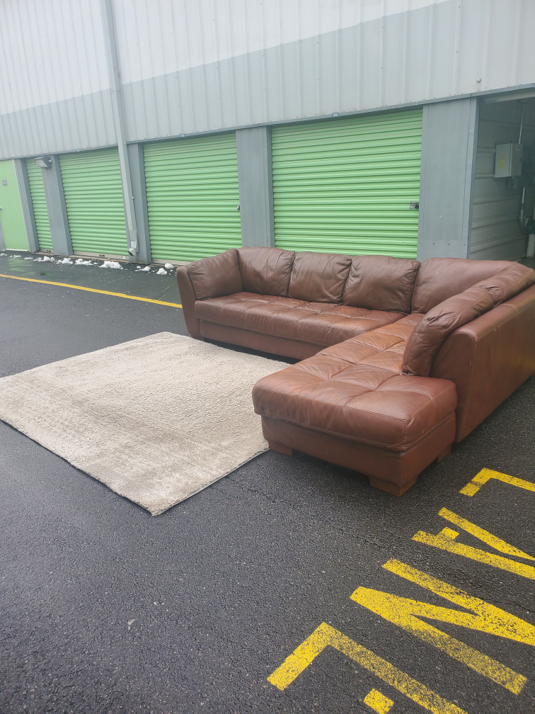 CHATEU D'AX Light Brown Leather Sectional(DELIVERY AVAILABLE) - photo 2