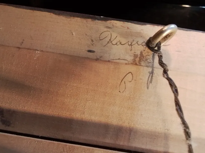 Framed Oil Painting of Village Scene Signed image indicator(7)