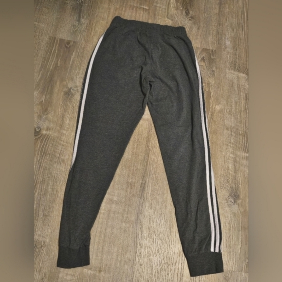 Adidas Grey Joggers with lavender stripes - photo 4