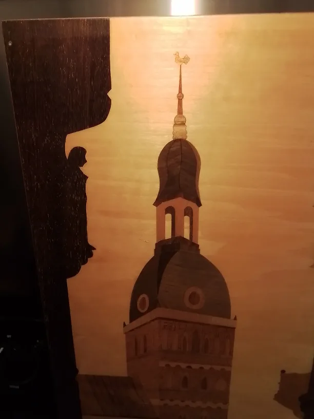 Marquetry Wood Wall Art - Cityscape, USSR image indicator(2)