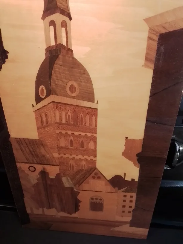 Marquetry Wood Wall Art - Cityscape, USSR image indicator(3)