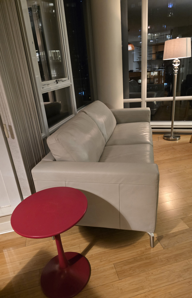 Modern Leather Sofa - Light Beige - photo 2