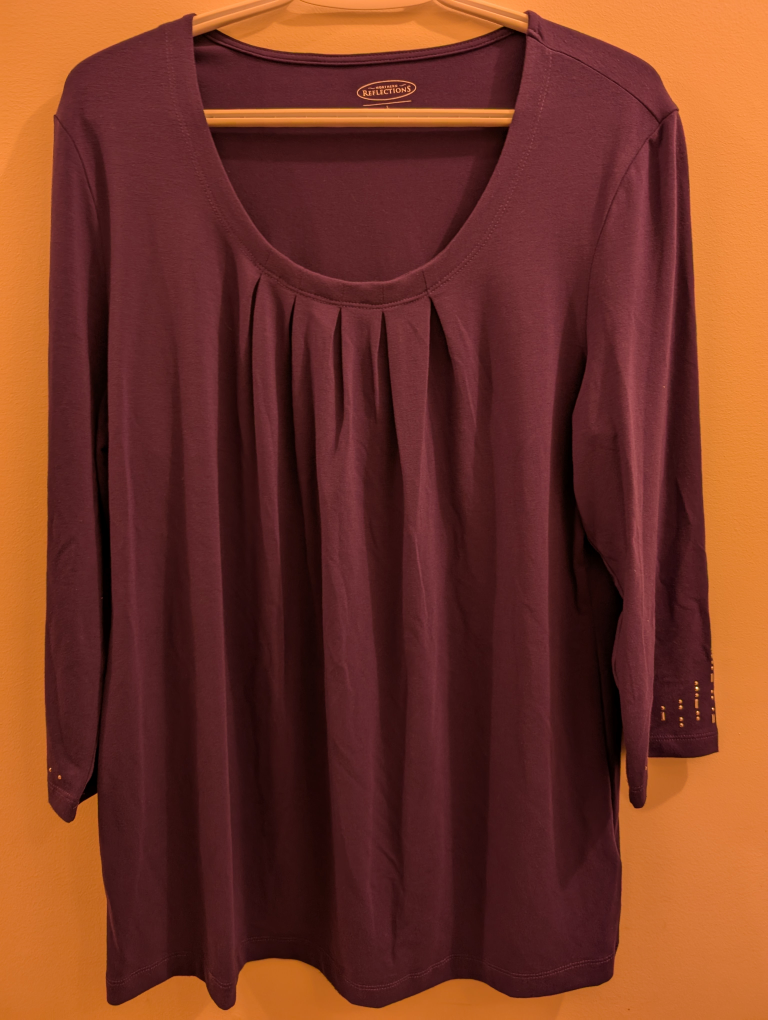 Women's Purple Three-Piece Set with Gold Accents