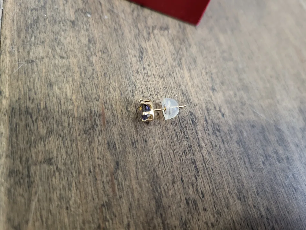 Genuine Iolite 10KT Gold Earrings image indicator(6)