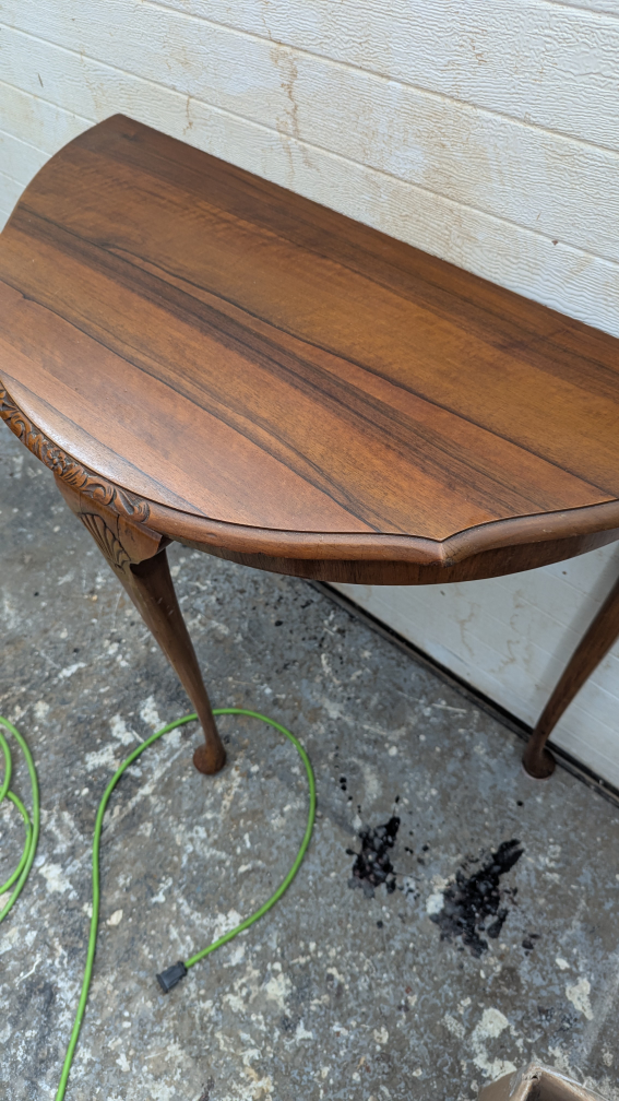 Antique Half-Moon Console Table