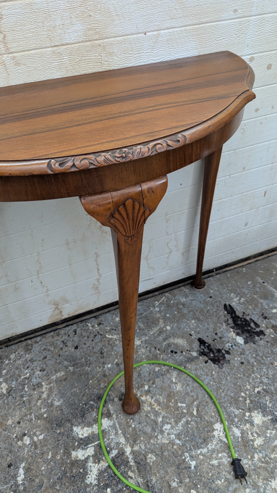 Antique Half-Moon Console Table - photo 2