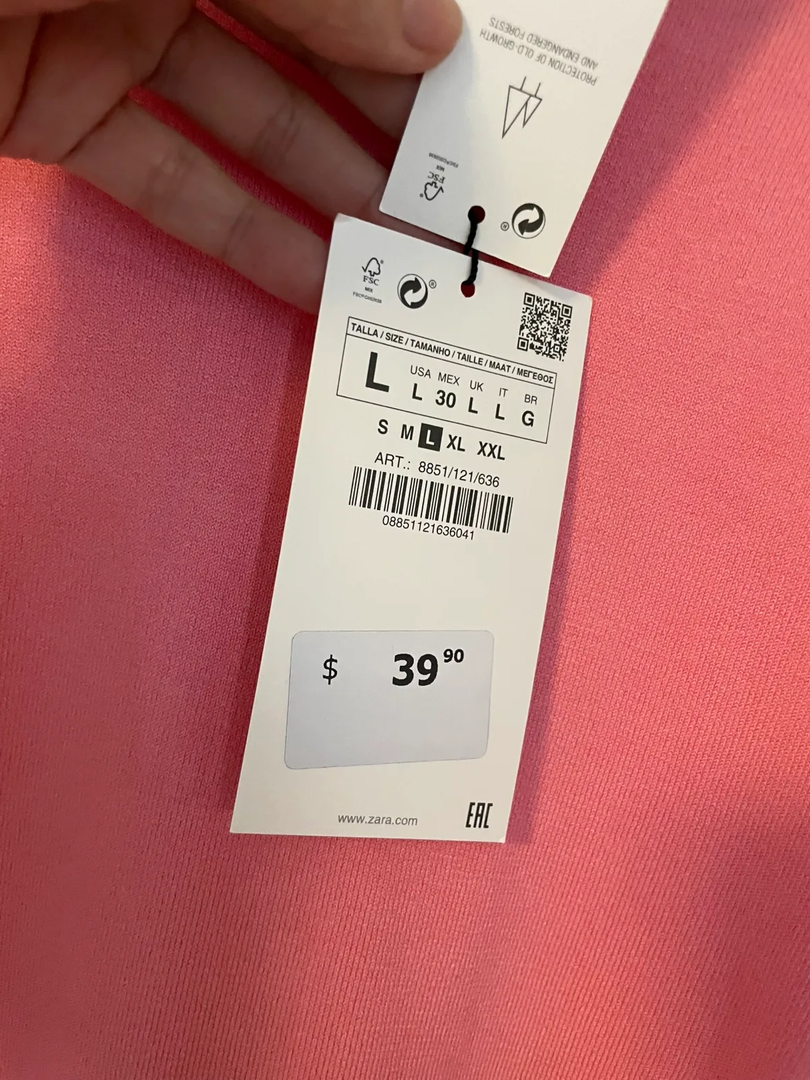 Zara long sleeve crew neck image indicator(3)