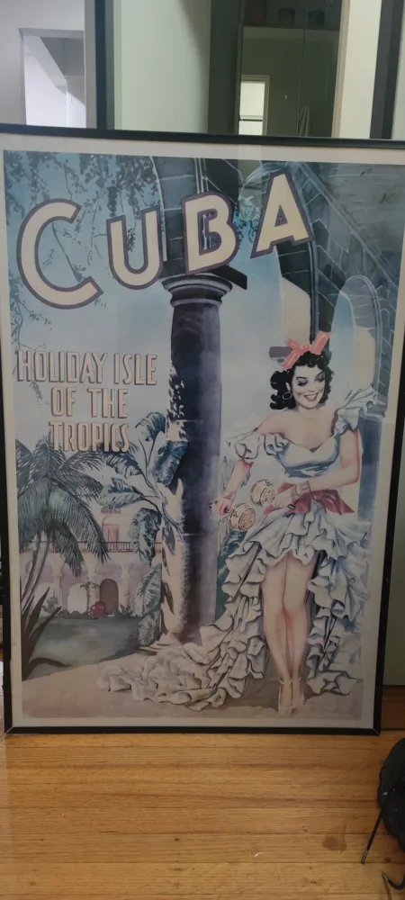 Vintage Cuba Travel Poster 🏈 thumbnail