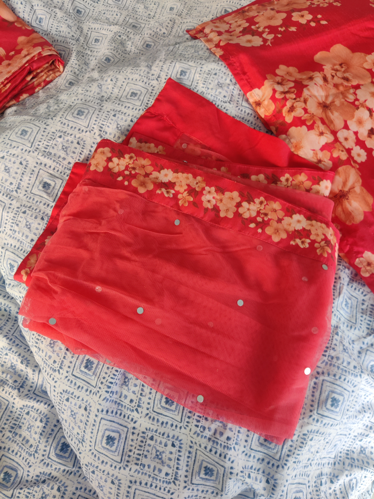 Floral Indian/Pakistani Shalwar Kameez Suit - photo 3
