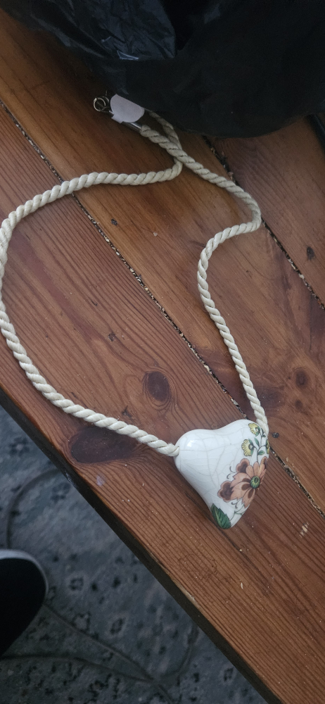 Vintage Floral Heart Pendant Necklace - photo 4
