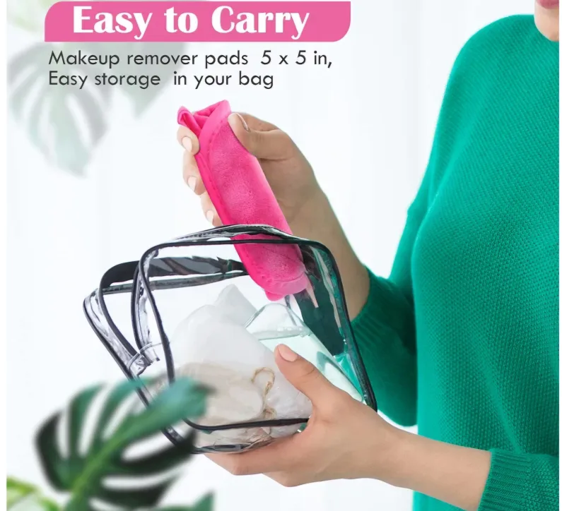 NEW Reusable Makeup Remover Cloths - Pink & Purple image indicator(7)