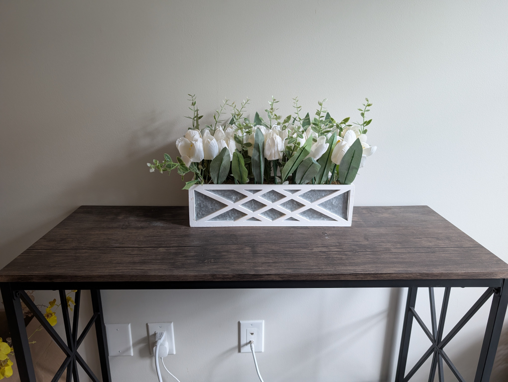 Console Table with Metal Frame