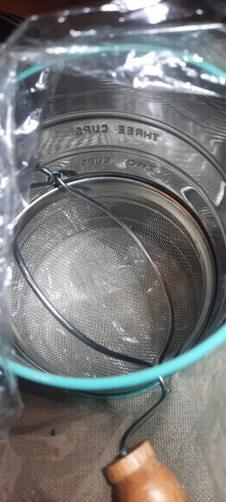 Webake 3 Cup Flour Sifter with Rotary Hand Crank - Teal 🏈 image indicator(4)