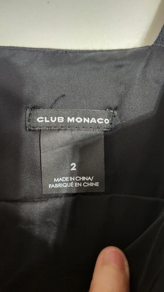 Club Monaco Black Mini Dress Size 2 image indicator(5)