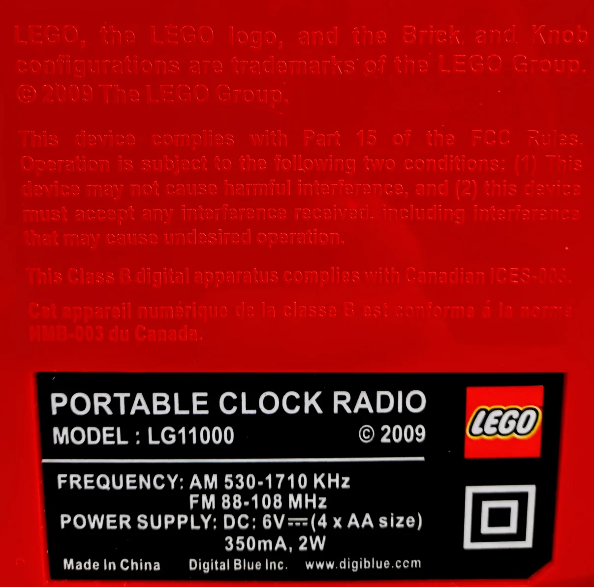 LEGO Alarm Clock Radio image indicator(6)