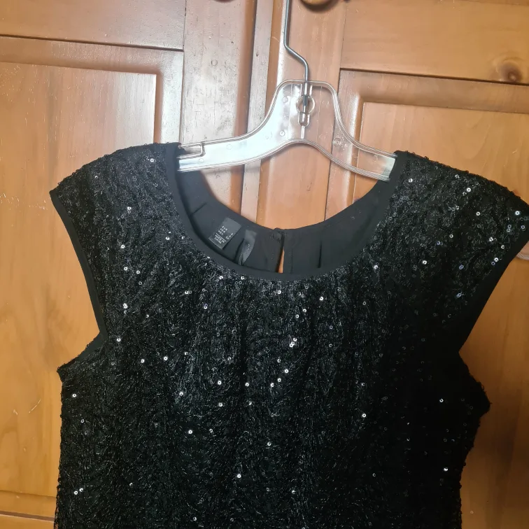 🏈Black Sequin Dress Size S from Mango🏈 image indicator(2)