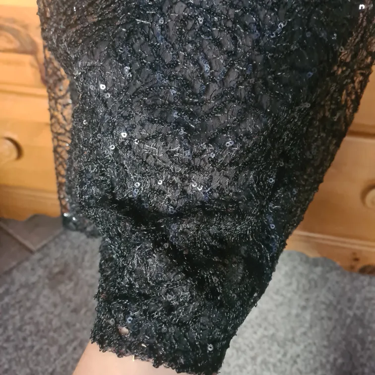 🏈Black Sequin Dress Size S from Mango🏈 image indicator(6)