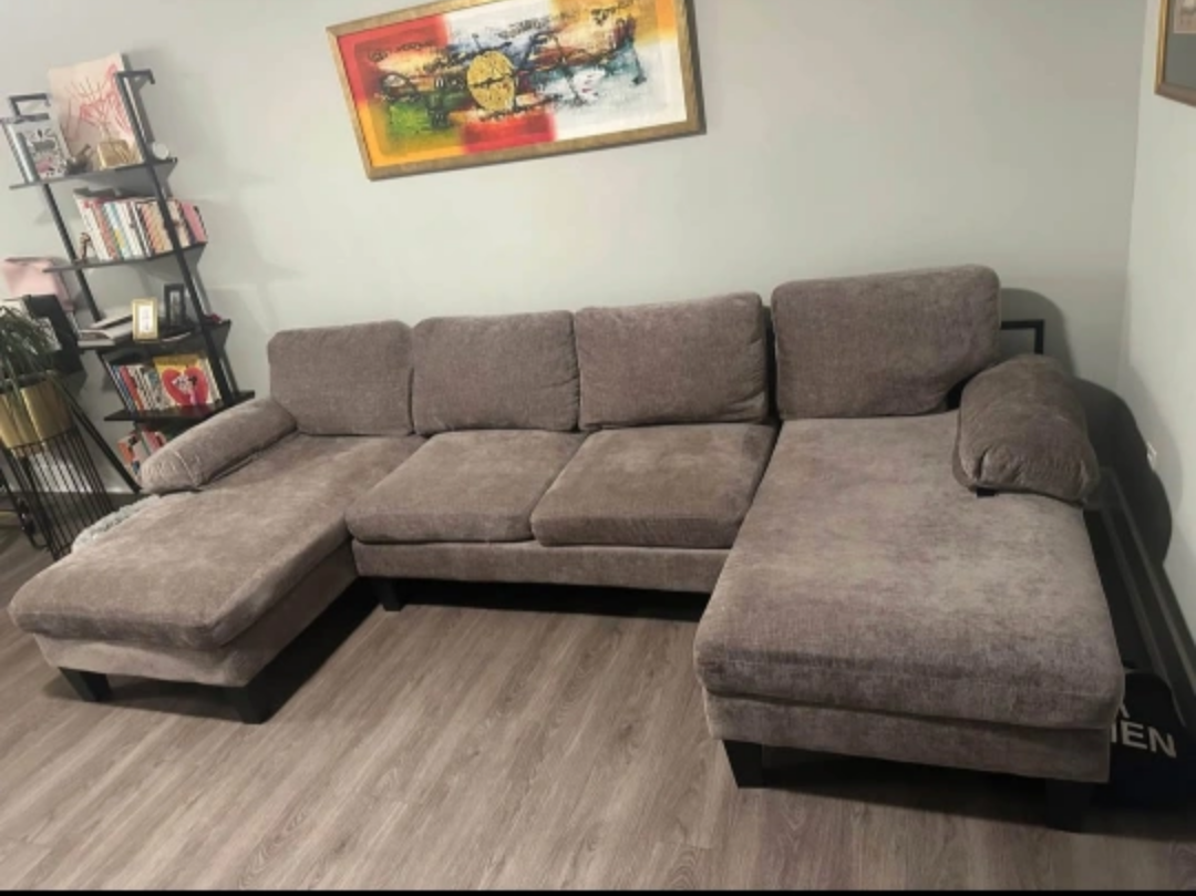 Gray L-Shaped Sectional Sofa - photo 3