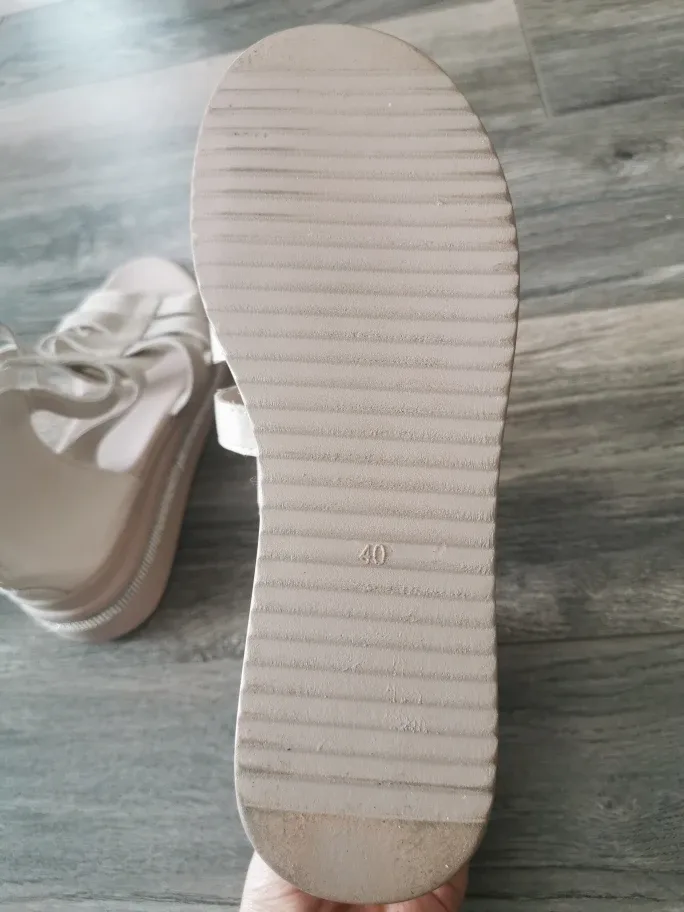 Women's Beige Gladiator Sandals Size 40 image indicator(5)