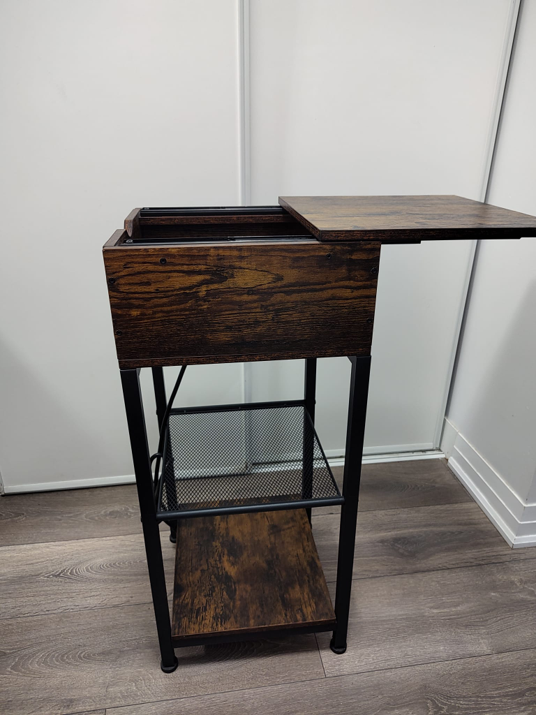 Rustic Wooden stand table with Hidden Power Outlets - photo 3