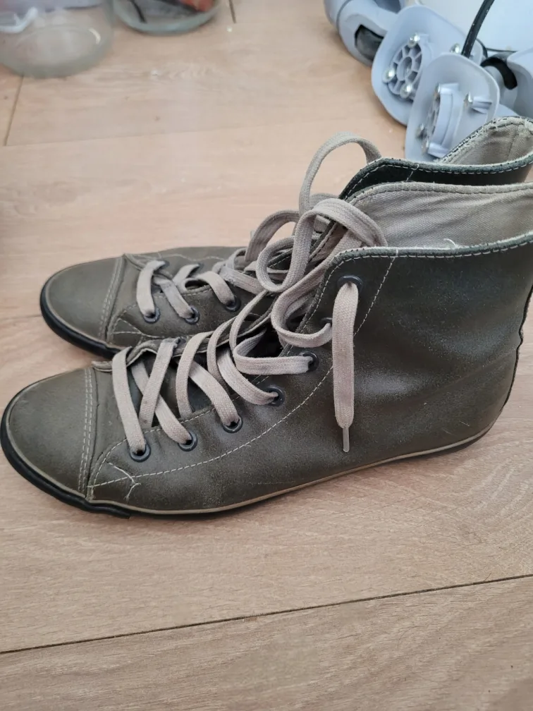 (Rare) Converse All Star High Top Sneakers - Military Green image indicator(2)