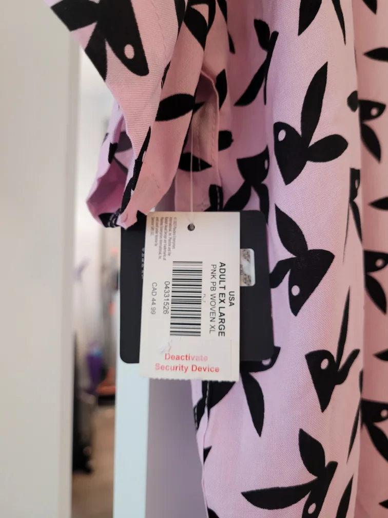 Playboy Pink Bunny Button-Down Shirt - Size XL image indicator(3)