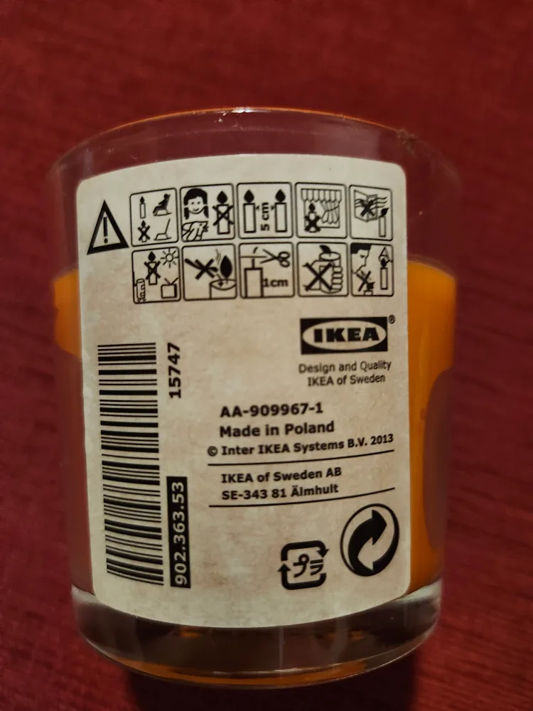 IKEA Orange Candle in Glass Holder image indicator(2)