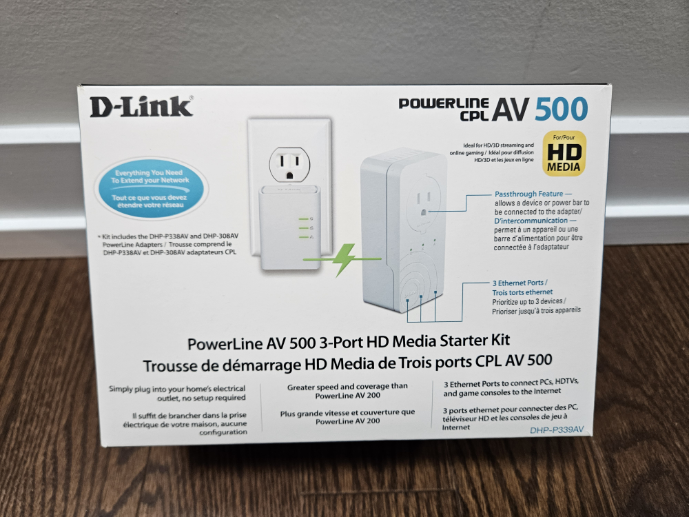 D-Link PowerLine AV 500 3-Port HD Media Starter Kit