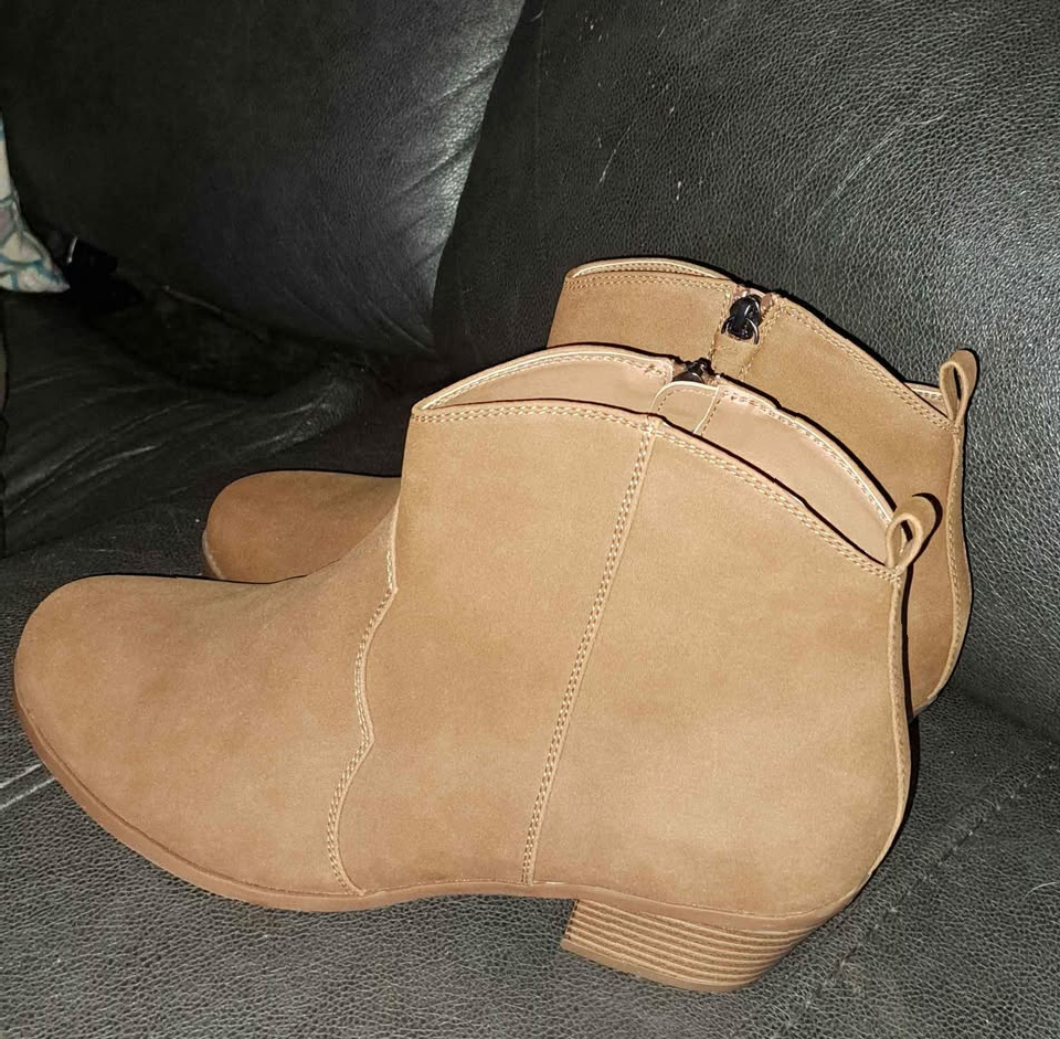 Tan Ankle Boots Size 12WW - photo 2