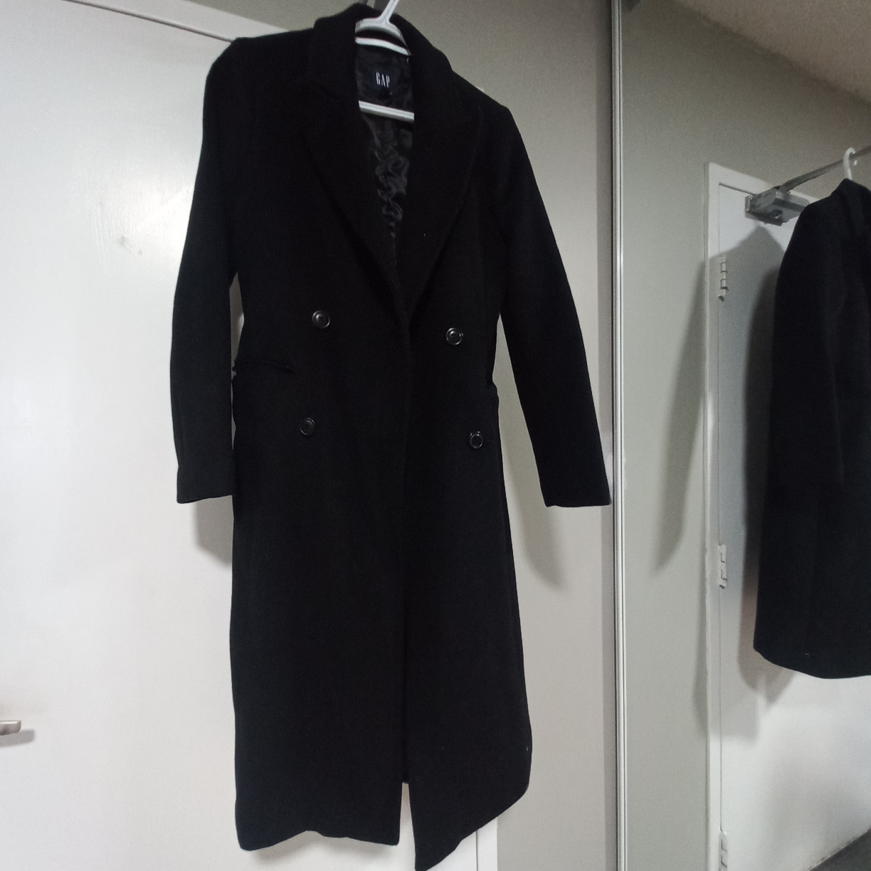 GAP Black Double-breasted Peacoat - XS - photo 3