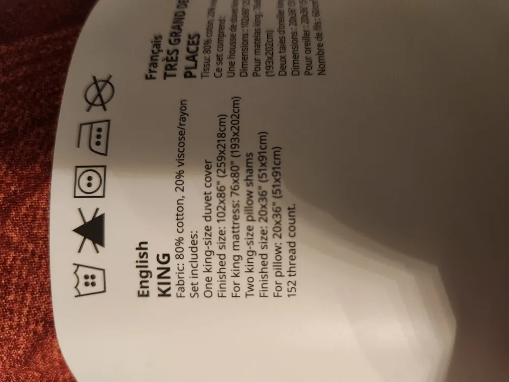 IKEA SVARTKLINT King Duvet Cover Set image indicator(6)