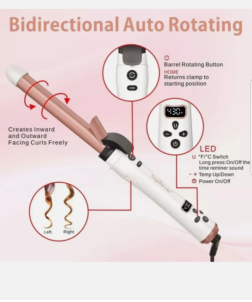 3-in-1 Automatic Hair Curler With 3 Size Wands brand new image indicator(4)