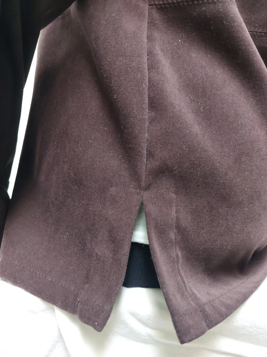 Talbots Women's Size Medium Brown Stretch Button-Down Shirt image indicator(5)